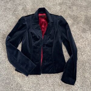 Betsy Johnson Velvet Pooka Dot blazer